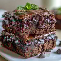 1. Mint chocolate chip brownie bites with rich fudgy centers and festive green hue, perfect for St. Patrick's Day celebrations.  