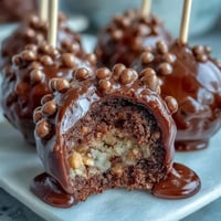 Pot of Gold Cake Pops: festive chocolate cake balls coated in black candy melts and topped with edible gold sprinkles for St. Patrick's Day.