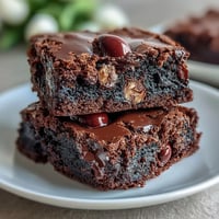 Decadent Cadbury Egg chocolate brownies with a rich, fudgy center and crunchy crumbled chocolate topping.