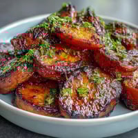 Honey Roasted Carrots and Parsnips with golden caramelized edges, perfect for holiday dinners.  