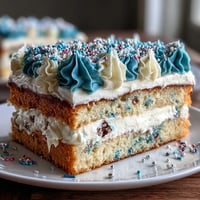 Festive vanilla sheet cake with creamy buttercream and Class of 2026 piping, perfect for graduation celebrations.